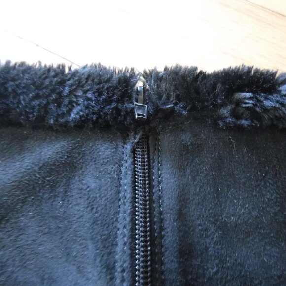 Hotcakes Girls Size 3.5 Black Boots Zipper Buckles Fur Warm - Picture 7 of 10